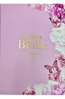 Biblia RVR 1960 Letra Súper Gigante Símil Piel Rosa Claro