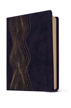 Biblia RVR 1960 de Estudio del Diario Vivir Símil Piel Morado Oscuro Letra Roja