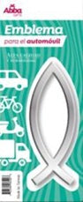 Image of Emblema para Auto 13 cm Ichtus. Plateado