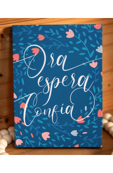Image of Mini Canvas - Ora Espera Confía