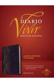 Biblia RVR 1960 de Estudio del Diario Vivir Símil Piel Morado Oscuro Letra Roja