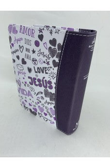 Image of Biblia RVR 1960 Bolsillo Símil Piel Lila con Índice