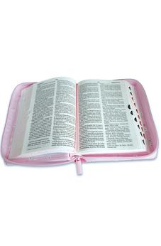 Image of Biblia RVR 1960 Compacta Mariposas y Flores Símil Piel con Índice y Cierre