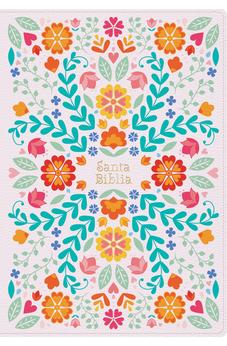 Image of Biblia RVR 1960 Súper Gigante Flores Símil Piel con Índice *IRREGULAR*