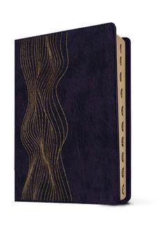 Image of Biblia RVR 1960 de Estudio del Diario Vivir Símil Piel Morado Oscuro Índice Letra Roja