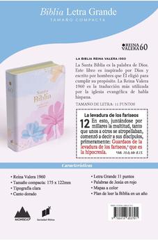 Image of Biblia RVR 1960 Compacta Letra Grande 11 puntos Símil Piel Rosado Claro