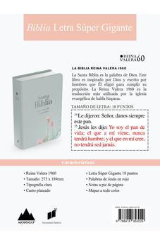 Biblia RVR 1960 Letra Súper Gigante Símil Piel Menta Fresca