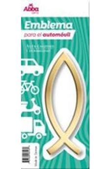 Image of Emblema para Auto 13 cm Ichtus. Dorado