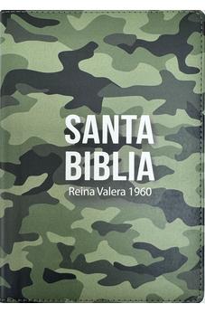 Image of Biblia RVR 1960 Compacta Símil Piel Camuflaje Verde