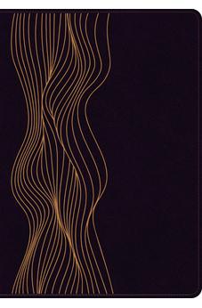 Biblia RVR 1960 de Estudio del Diario Vivir Símil Piel Morado Oscuro Letra Roja