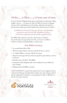 Biblia RVR 1960 Devocional los Lenguajes del Amor Edición Oro Rosa