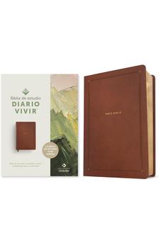 Image of Biblia NTV de Estudio del Diario Vivir Símil Piel Café Letra Roja