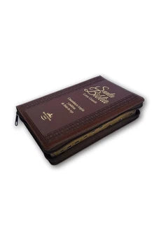 Image of Biblia RVR 1960 Letra Grande Imitación Piel Café con Índice Concordancia y Palabras de Jesús en Rojo