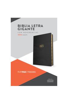Image of Biblia RVR 1960 Letra Gigante Negro Piel con Índice
