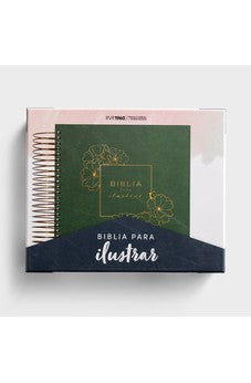 Biblia RVR 1960 para Ilustrar Verde Símil Piel