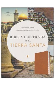 Biblia RVR 1960 Ilustrada de la Tierra Santa Marrón Símil Piel con Índice