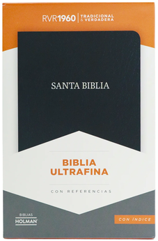 Biblia RVR 1960 Ultrafina Negro Piel Fabricada con Índice