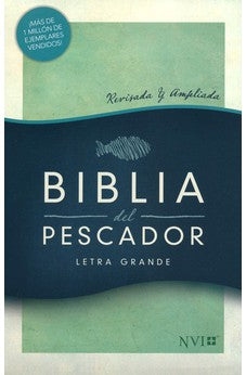 Image of Biblia NVI del Pescador Letra Grande Verde Símil Piel