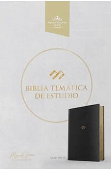 Image of Biblia RVR 1960 de Estudio Temática Miguel Nuñez Símil Piel Negro