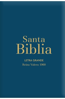 Image of Biblia RVR 1960 Letra Grande Tamaño Manual Azul Acero con Cierre e Índice