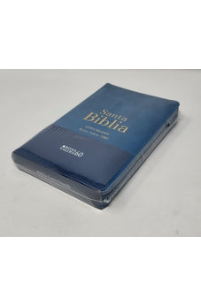 Image of Biblia RVR 1960 Letra Grande Tamaño Manual Azul Acero con Cierre e Índice
