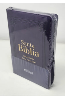 Image of Biblia RVR 1960 Letra Grande Tamaño Manual Lila con Cierre e Índice