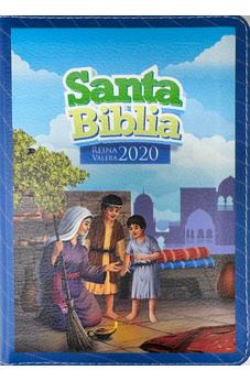 Biblia RVR 2020 para Niños Azul Vinilo con Cierre