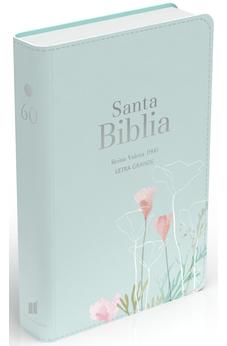 Biblia RVR 1960 Letra Grande Tamaño Manual Símil Piel Menta Fresca