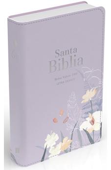 Biblia RVR 1960 Letra Grande Tamaño Manual Símil Piel Lavanda