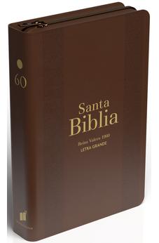 Image of Biblia RVR 1960 Letra Grande Tamaño Manual Marrón con Cierre e Índice