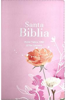 Image of Biblia RVR 1960 Letra Grande Tamaño Manual Símil Piel Rosa