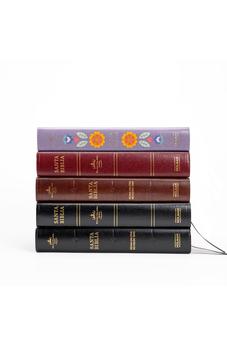 Image of Biblia RVR 1960 Letra Gigante Negro Piel con Índice