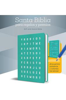 Image of Biblia RVR 1960 para Regalos y Premios Aguamarina con Sopa de Letras