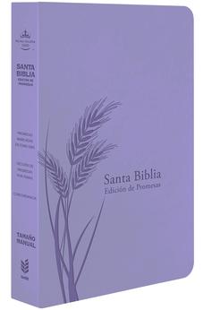 Image of Biblia RVR 1960 Letra Grande Tamaño Manual Lavanda Claro Símil Piel
