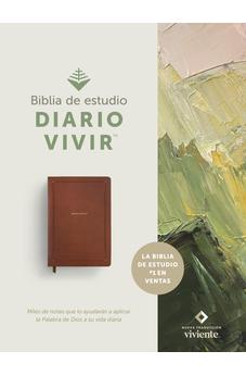 Image of Biblia NTV de Estudio del Diario Vivir Símil Piel Café Letra Roja