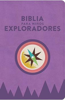 Biblia RVR 1960 para Niños Exploradores Lavanda Compás Símil Piel