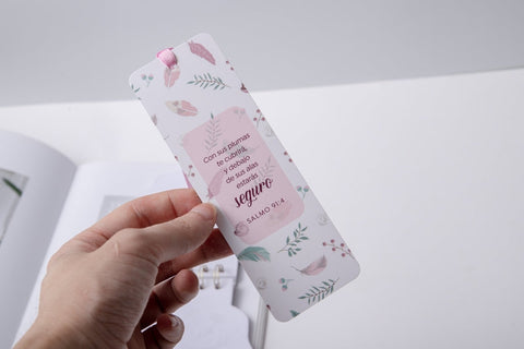 Image of Marcador de Libro con Ribbon Con sus Plumas te Cubrirá