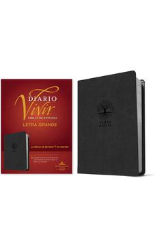 Image of Biblia RVR 1960 de Estudio del Diario Vivir Letra Grande Símil Piel Carbón Letra Roja