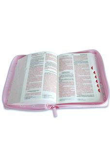 Image of Biblia RVR 1960 Compacta Mariposas y Flores Símil Piel con Índice y Cierre