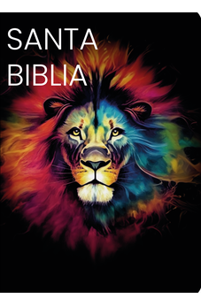 Image of Biblia RVR 1960 Compacta Letra Grande 11 puntos Símil Piel Negro León Colores