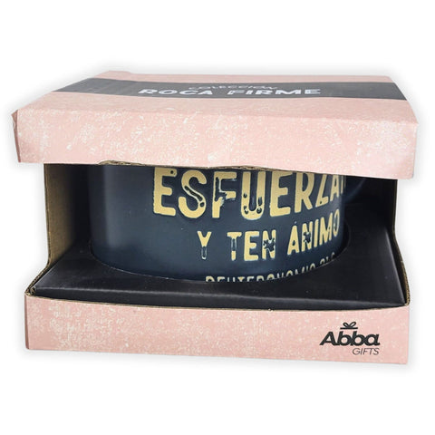 Image of Taza 14 OZ Roca Firme. Esfuérzate y ten Ánimo