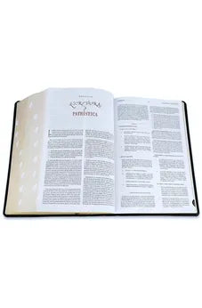 Image of Biblia RVR 1977 de Estudio Patrística Marrón Símil Piel con Índice