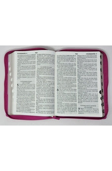 Biblia RVR 1960 Letra Súper Gigante Fucsia Rosa con Cierre e Índice