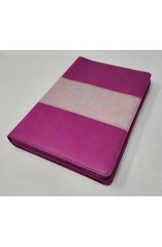 Biblia RVR 1960 Letra Súper Gigante Fucsia Rosa con Cierre e Índice