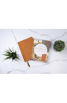 Biblia RVR 1960 Ilustrada de la Tierra Santa Marrón Símil Piel con Índice