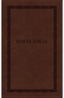 Biblia RVR 1960 Ultrafina Tierra Santa Letra Grande Símil Piel Café con Cierre