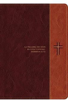 Image of Biblia RVR 1960 de Estudio Diario Vivir Letra Grande Duotono Café Símil Piel