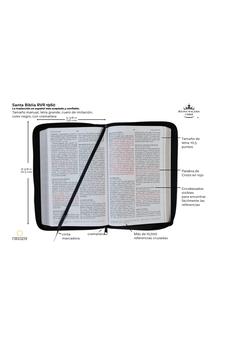 Biblia RVR 1960 Letra Grande Tamaño Manual Negro con Cierre