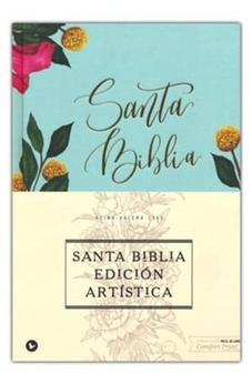 Image of Biblia RVR 1960 Artística Tela Floral Canto con Diseño