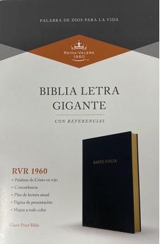 Biblia RVR 1960 Letra Gigante Negro Imitación Piel